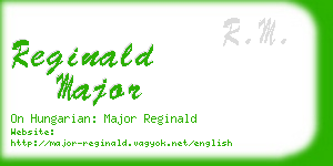 reginald major business card
